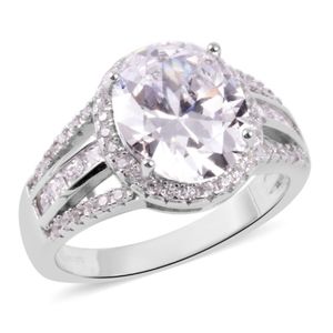 Diamond CZ Halo Ring